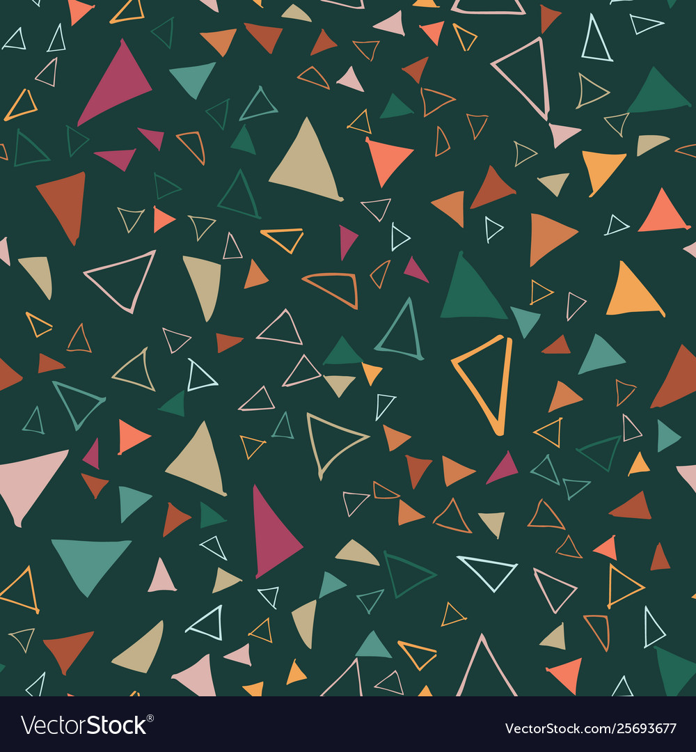 Triangle confetti seamless repeat pattern design Vector Image