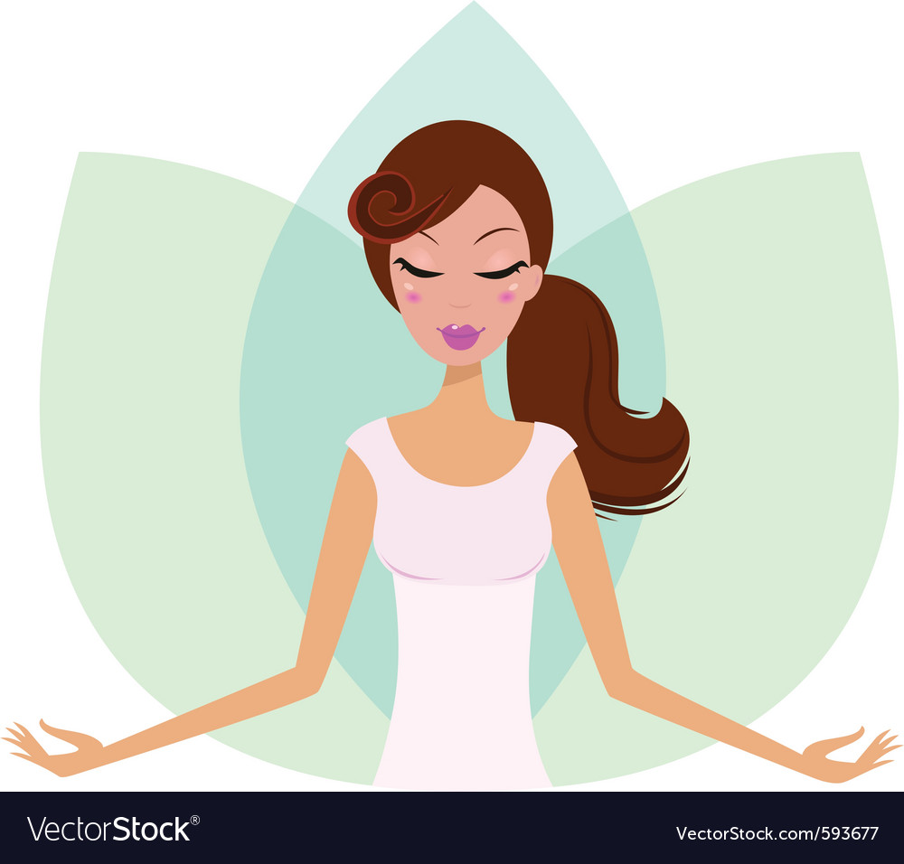 Yoga lotus pose Royalty Free Vector Image - VectorStock