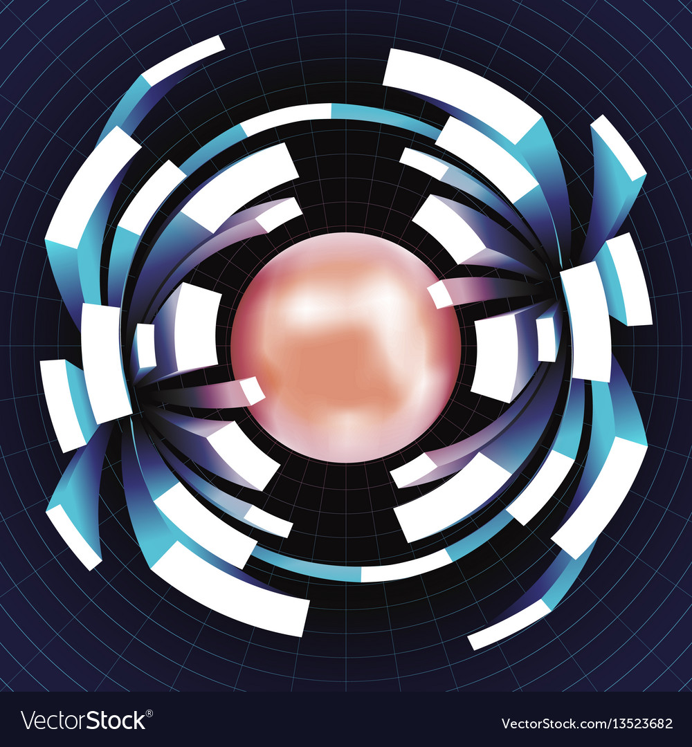ball extension movement volume space grid abstract