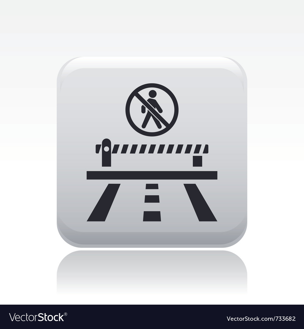 Forbidden road icon Royalty Free Vector Image - VectorStock