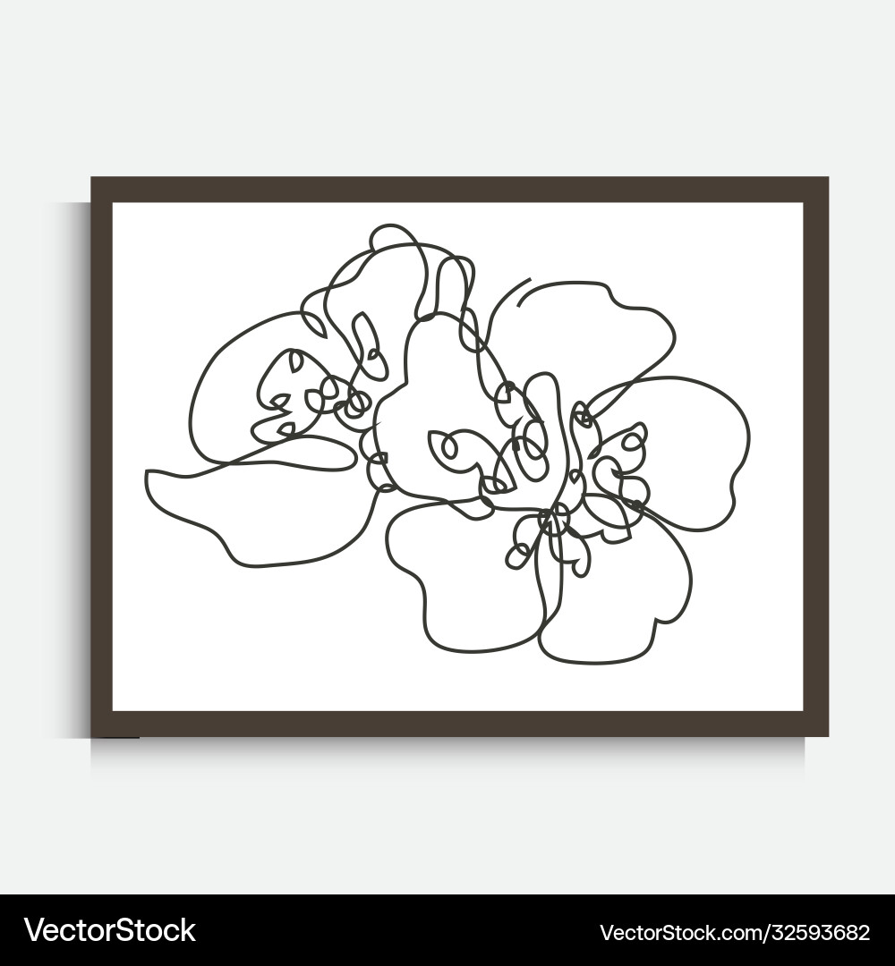Hand drawn floral decoration wall decor Royalty Free Vector