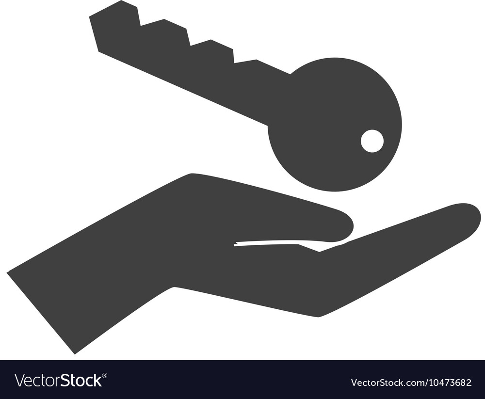 Key hand security Royalty Free Vector Image - VectorStock