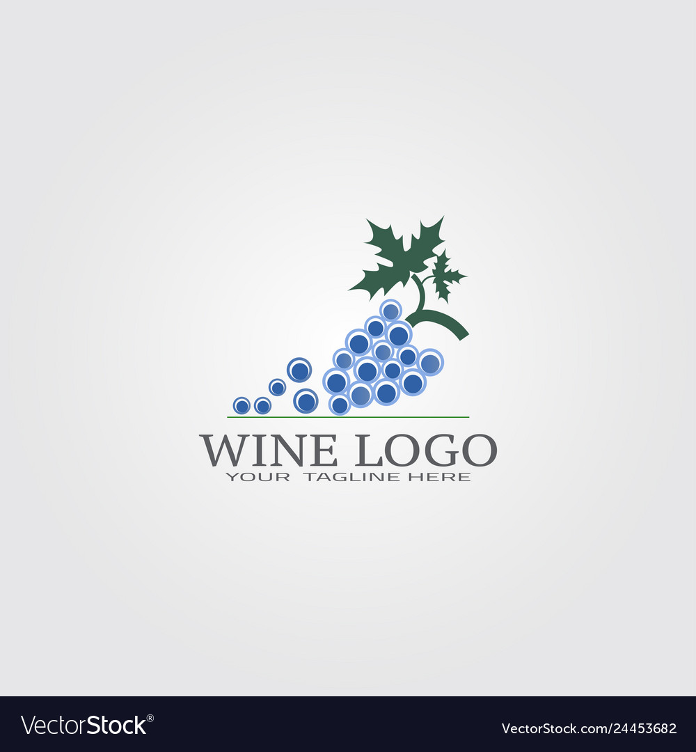 Wine logo template for business corporate