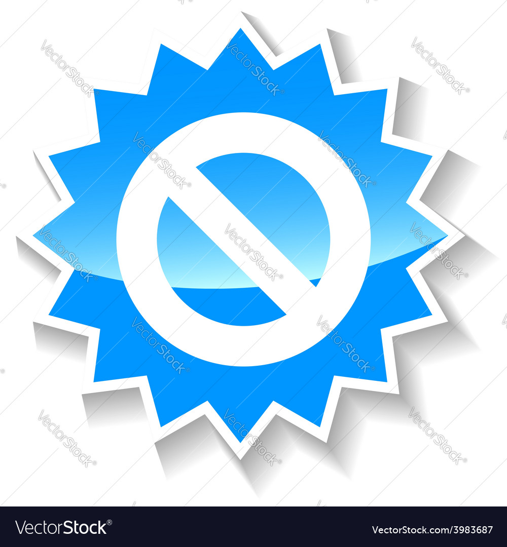 Ban blue icon Royalty Free Vector Image - VectorStock