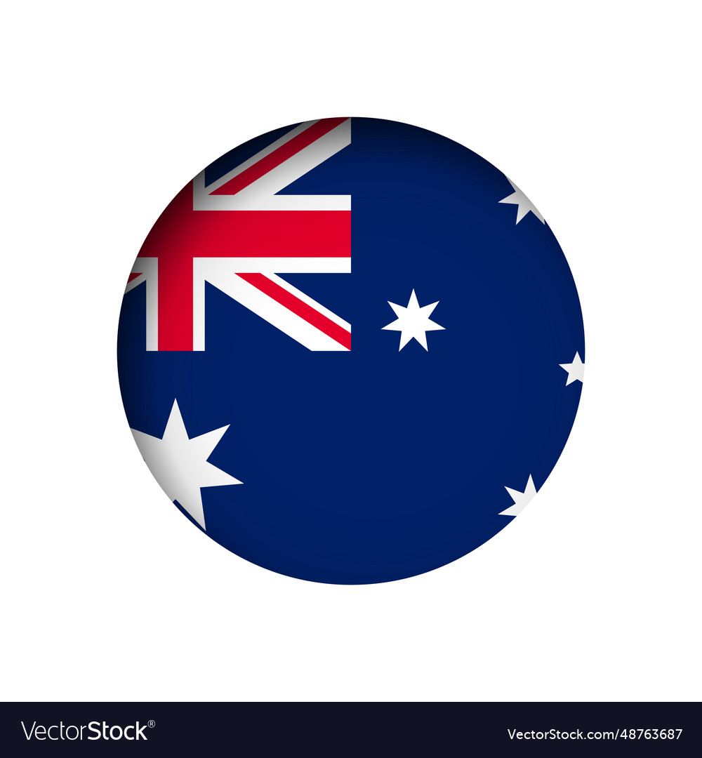 Circle flag of australia Royalty Free Vector Image