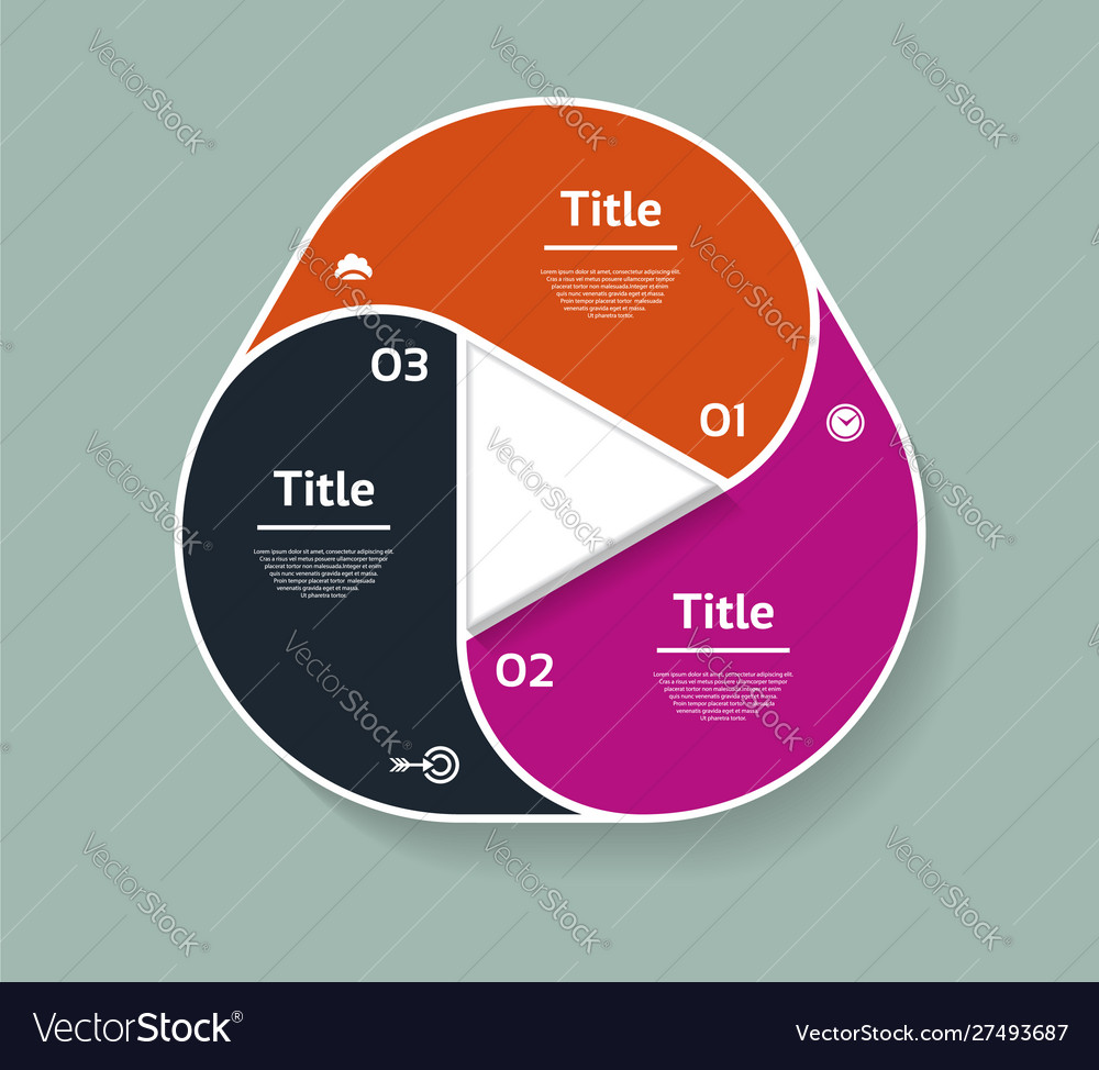 Kreis Infografikvorlage für Diagrammdiagramm