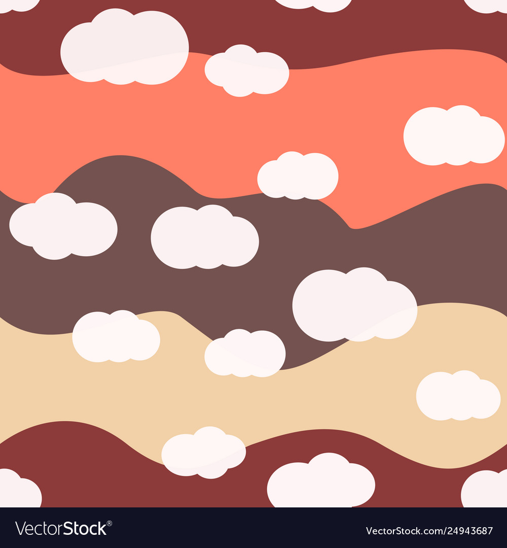 Clouds bright colors seamless pattern