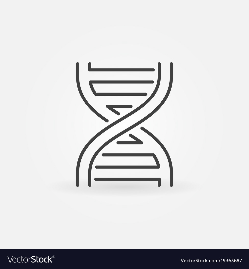 Dna spiral outline icon science symbol