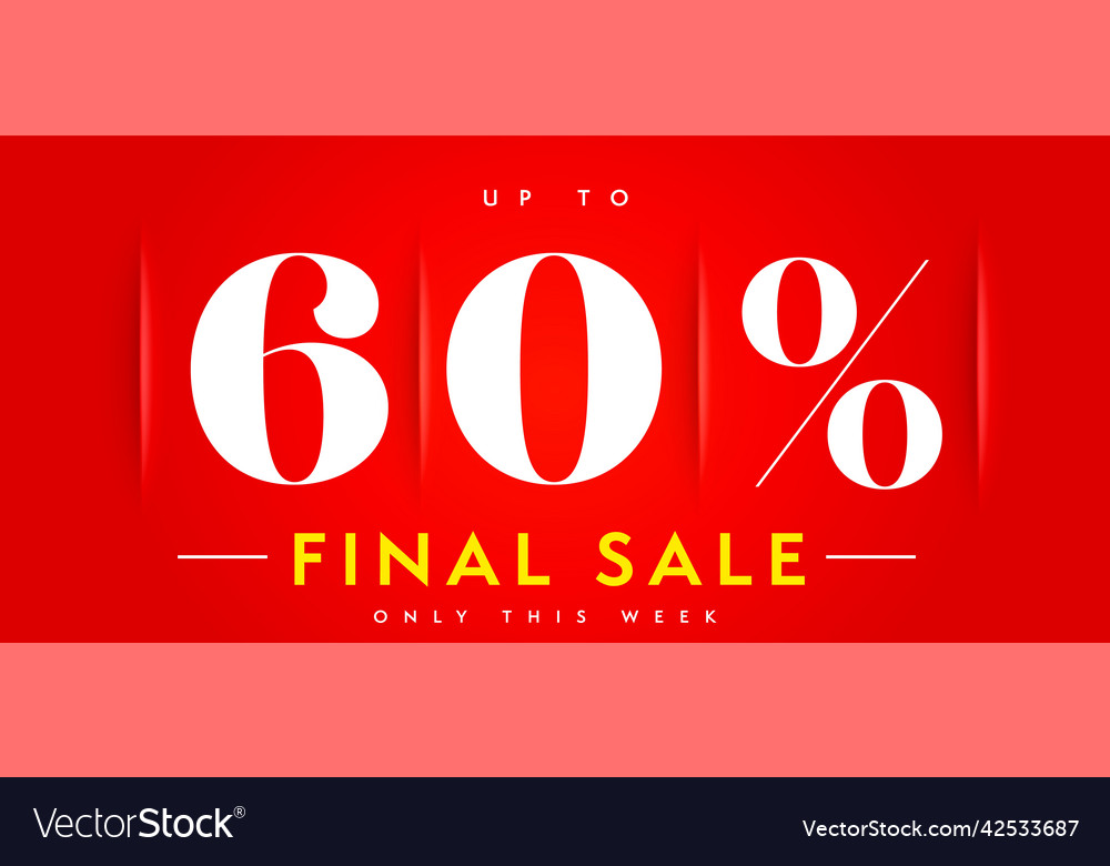 Final sale up to 60 percent price off banner