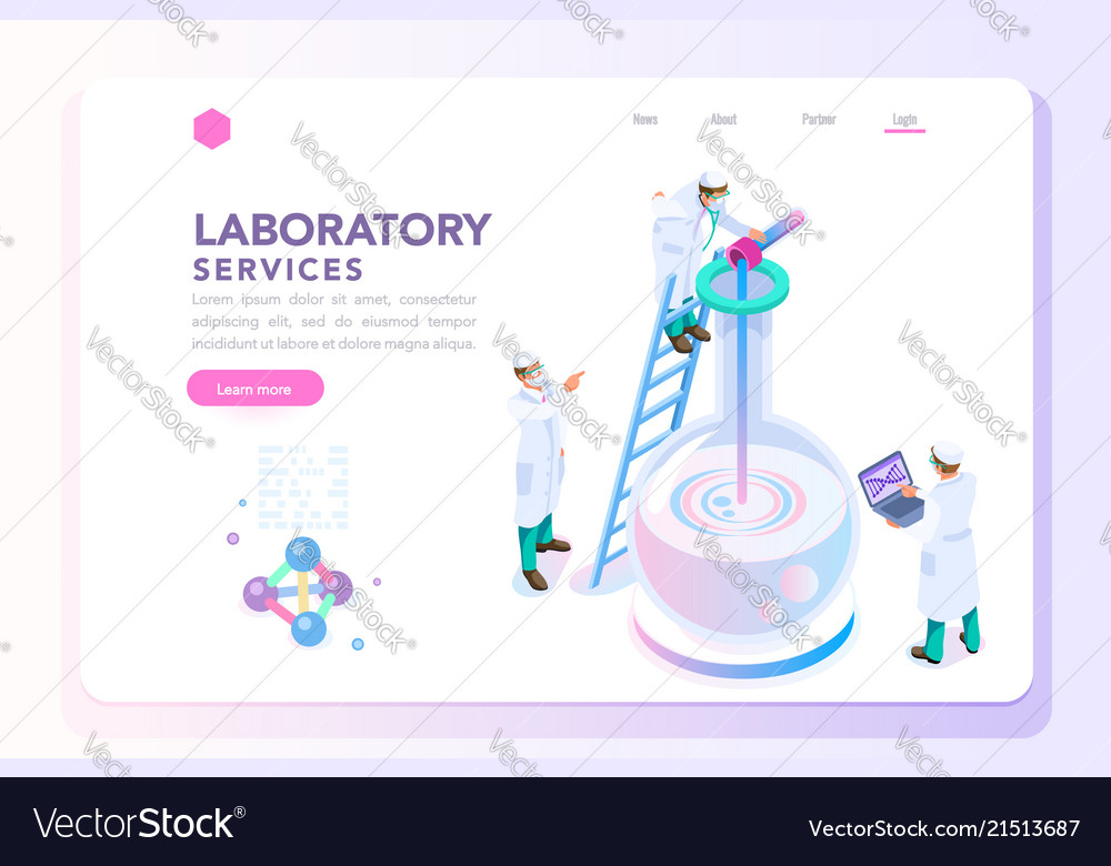 Health And Beauty Laboratory Banner Royalty Free Vector