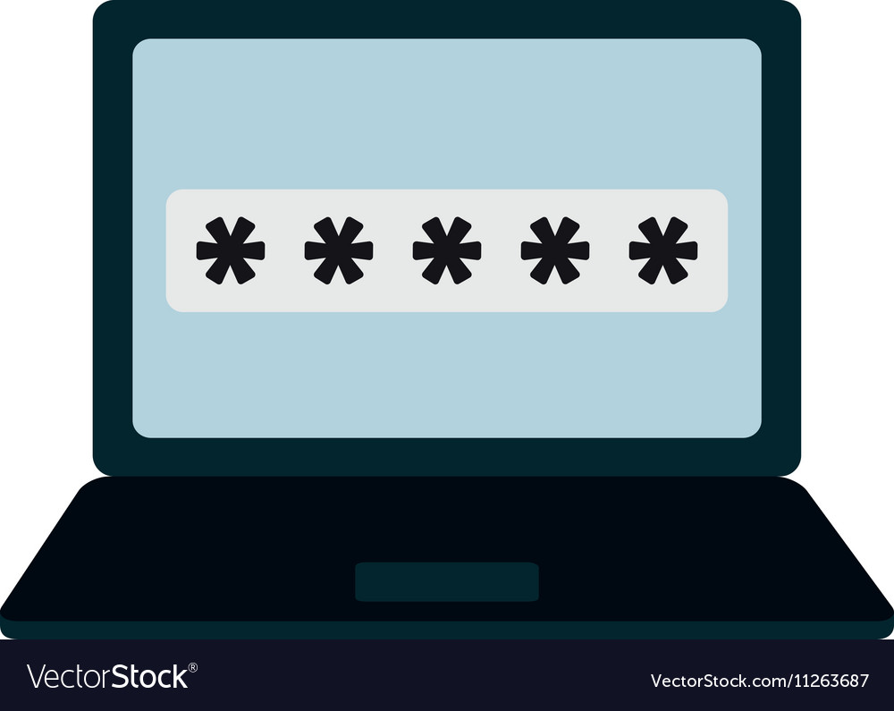 Laptop computer portable device isolated icon Vector Image