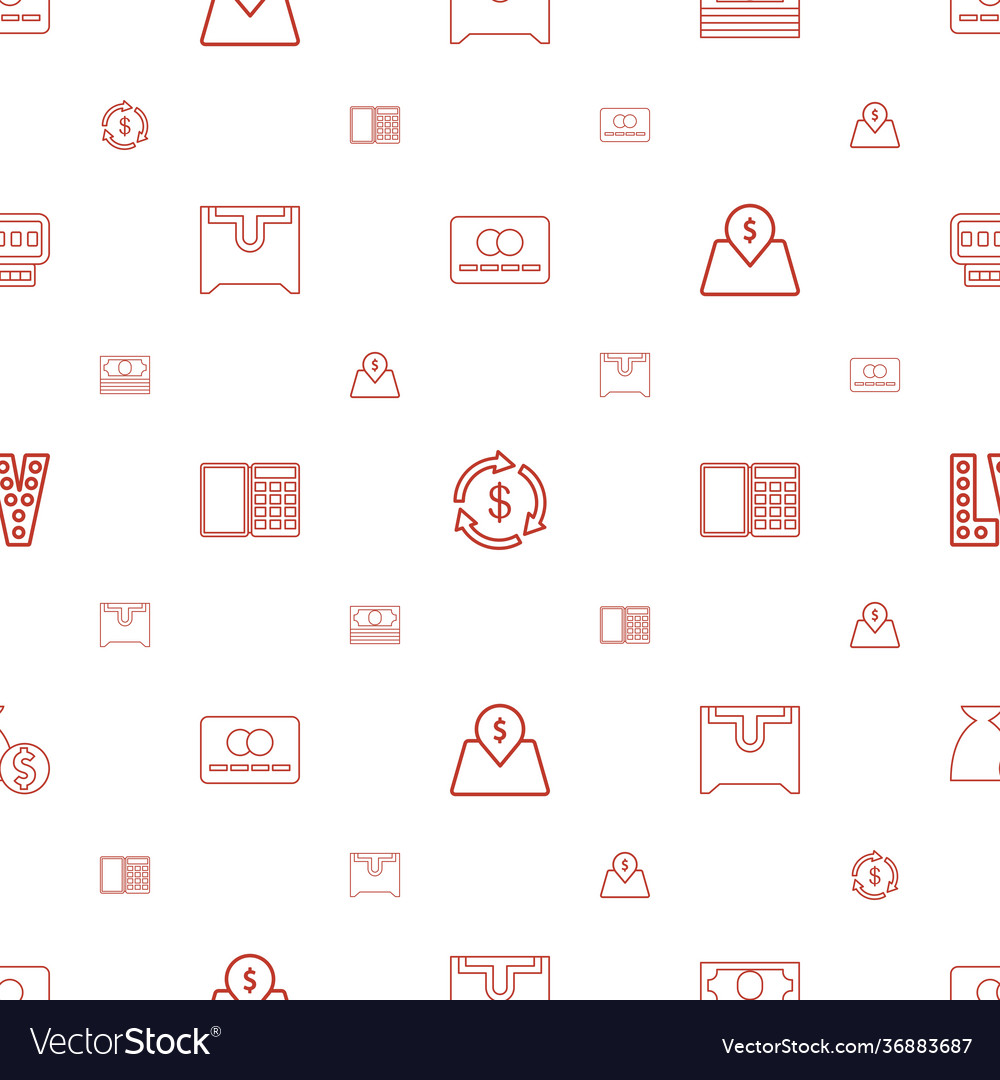 Money icons pattern seamless white background