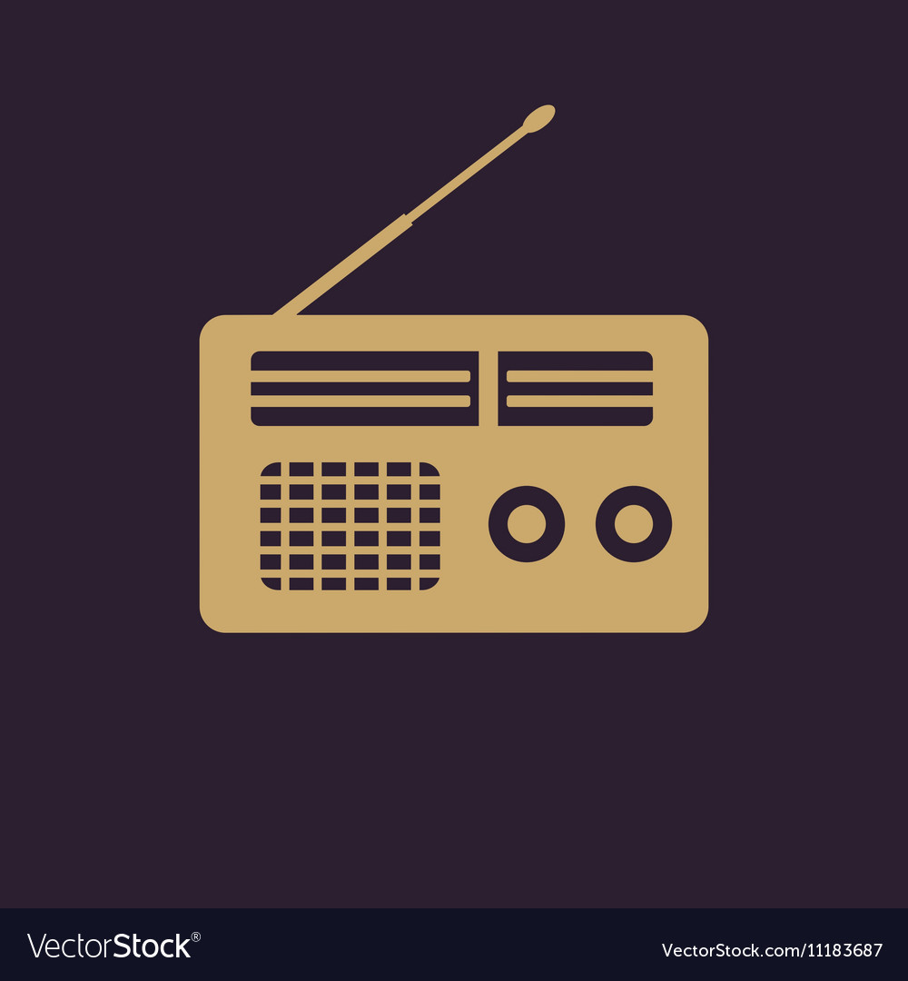 Receiver icon radio symbol flat