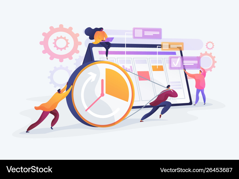 Time management concept Royalty Free Vector Image