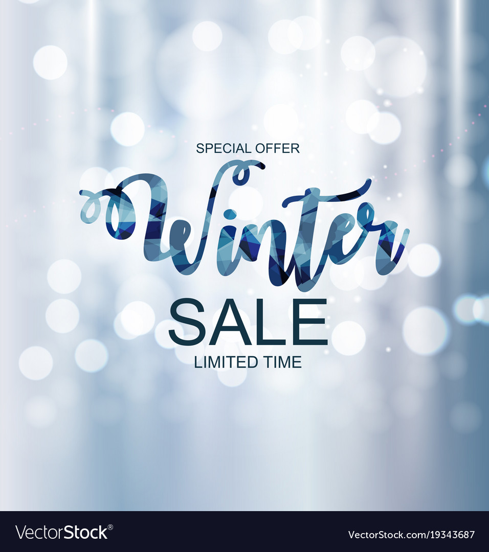 Winter sale background special offer banner