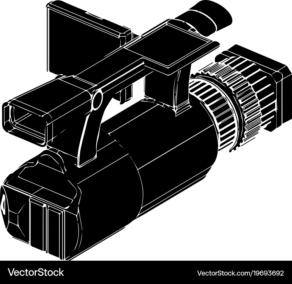 Camera on white background Royalty Free Vector Image