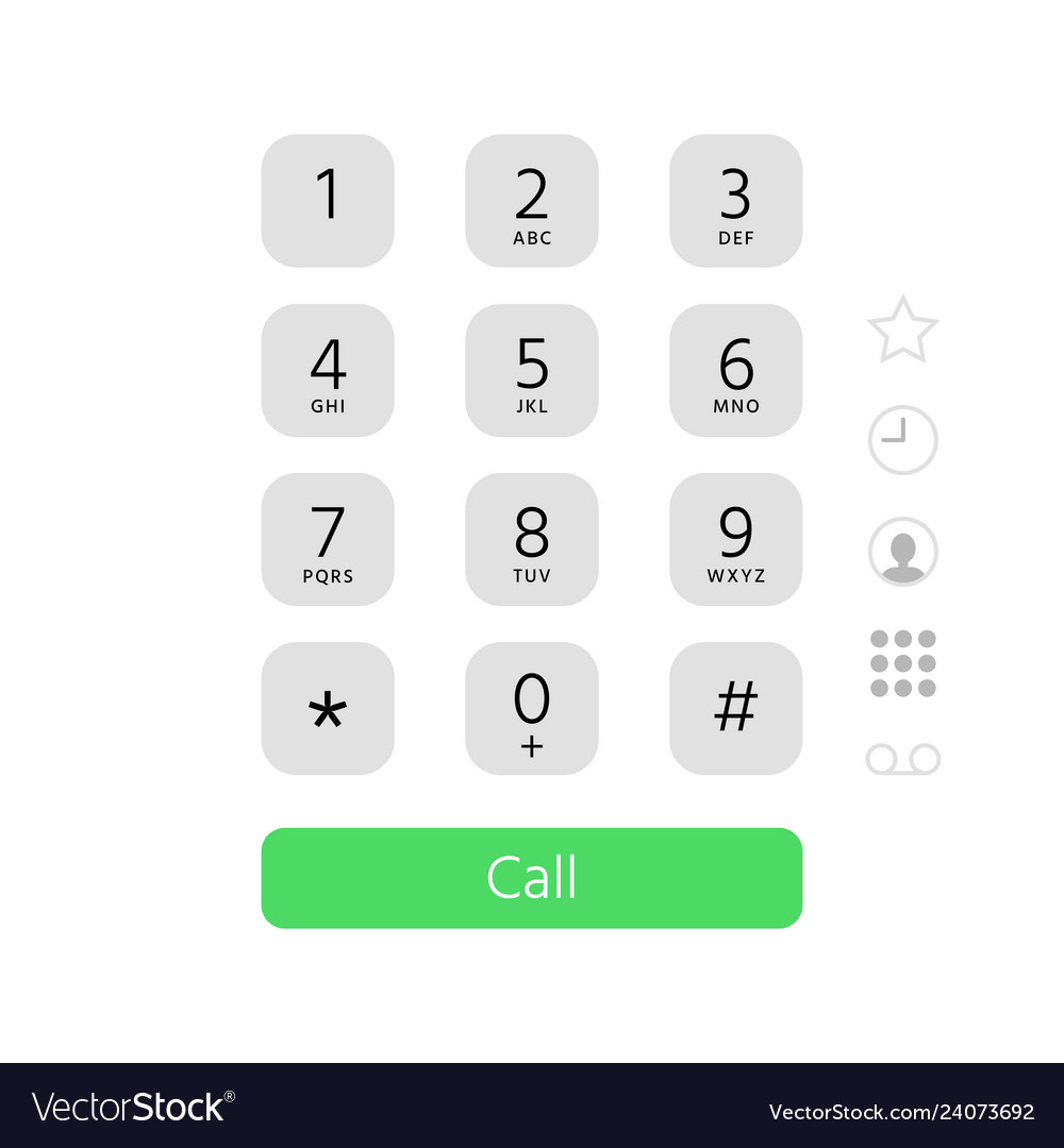 customized phone number keypad