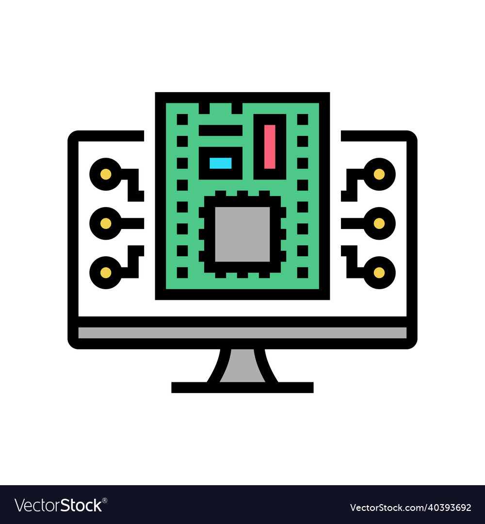 Firmware software color icon Royalty Free Vector Image
