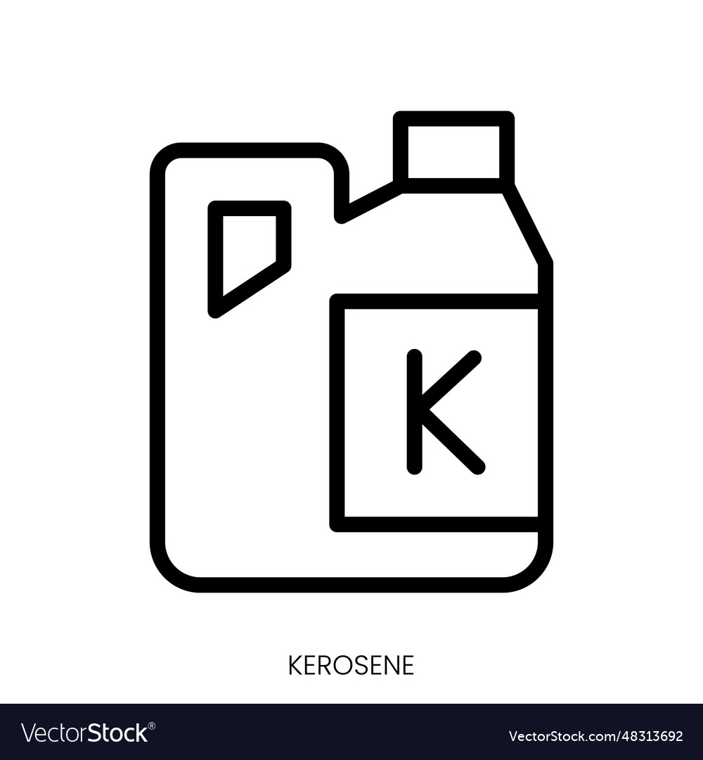 Kerosene Ikone Linie Kunst Stil Design isoliert