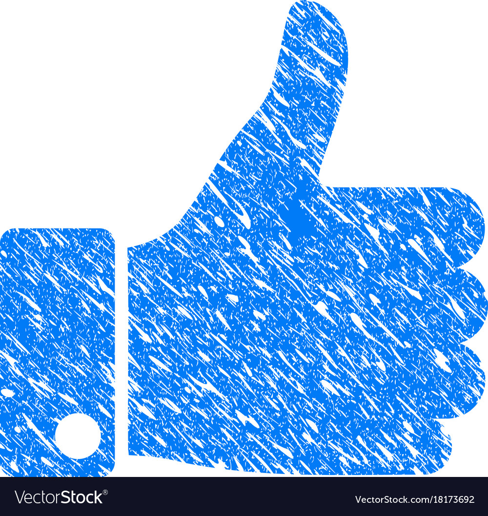 Success thumb up grunge icon