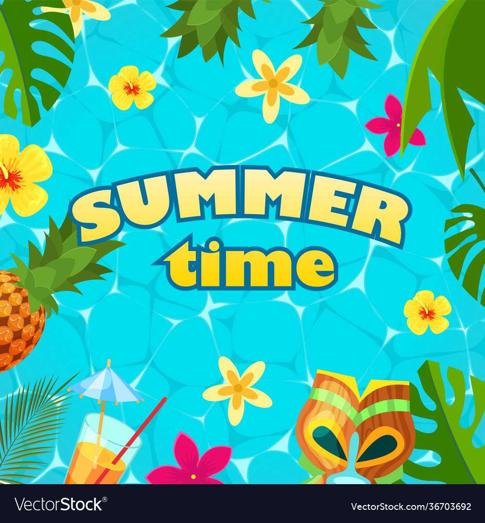 Sommerzeit Urlaub Kalligraphie Design Banner