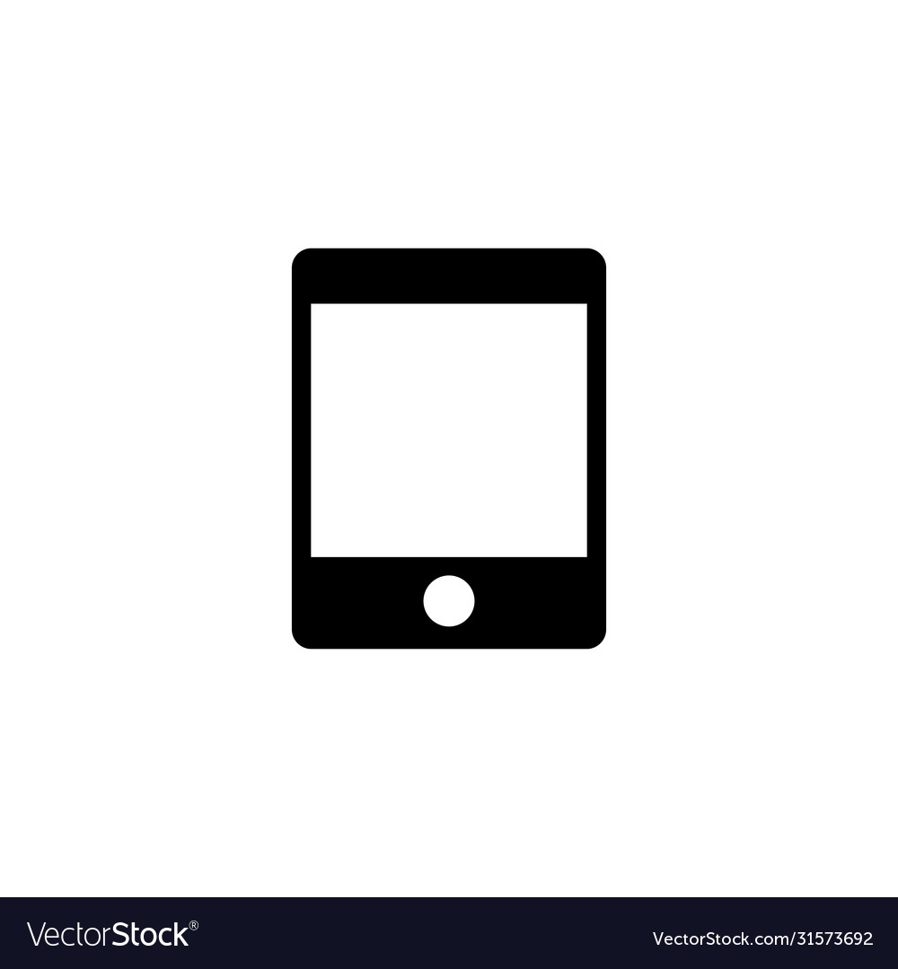 Tablet display simple black icon