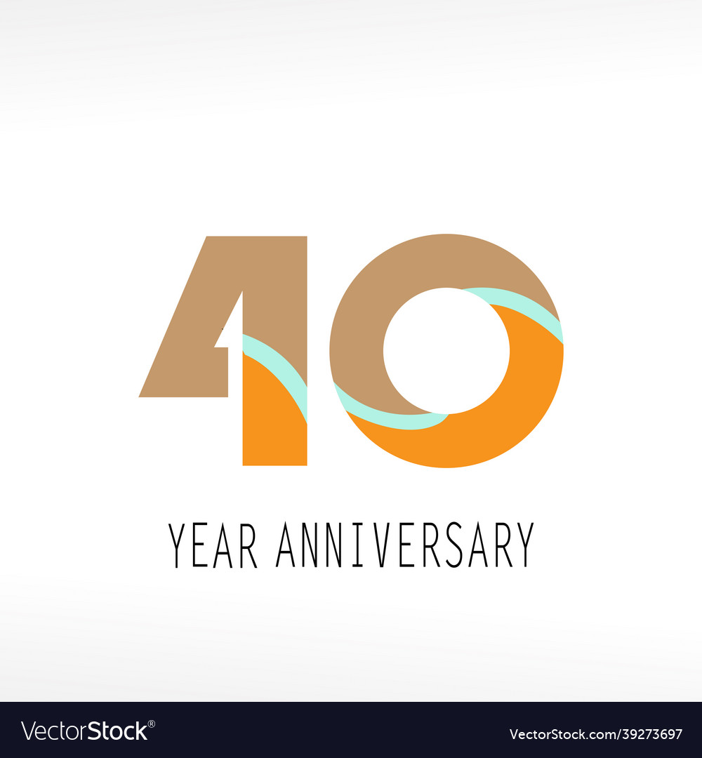 40 year anniversary elegant template design Vector Image