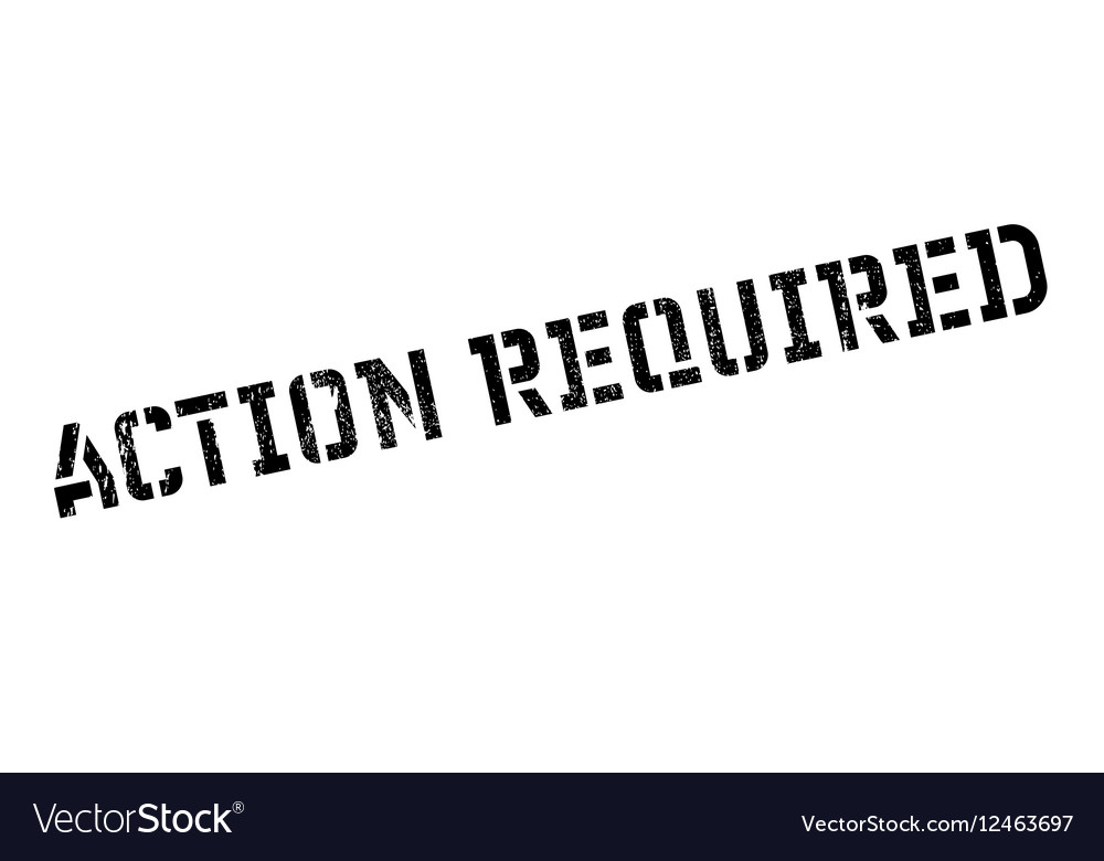 Action required stamp Royalty Free Vector Image