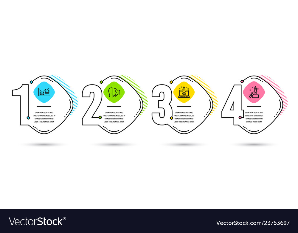 Infografikvorlage 4 Optionen oder Schritte