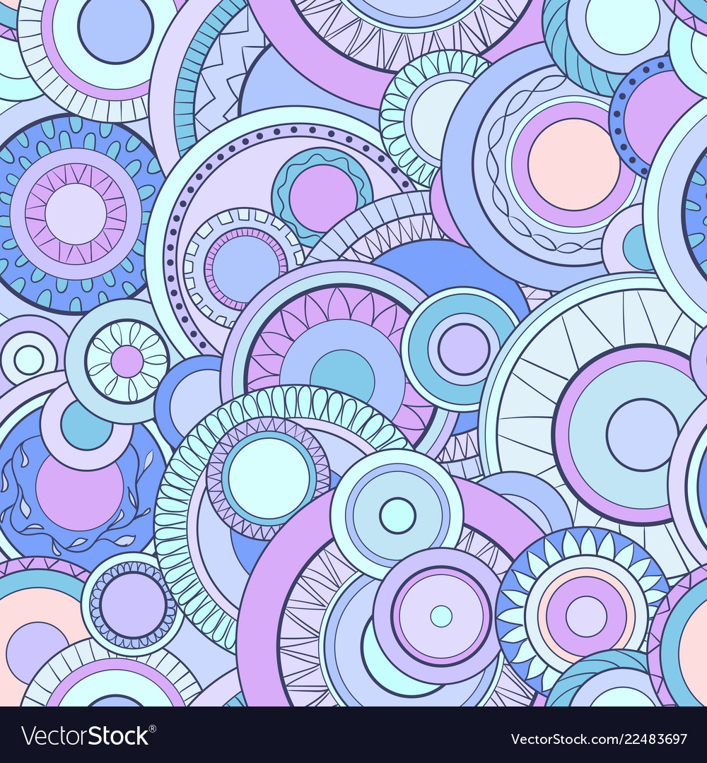 Seamless background with abstract circles