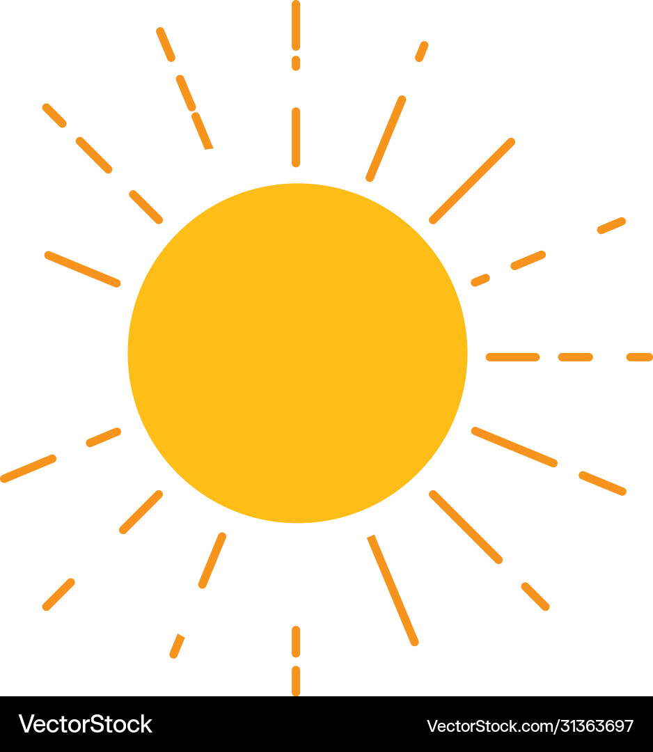 Sun logo icon Royalty Free Vector Image - VectorStock