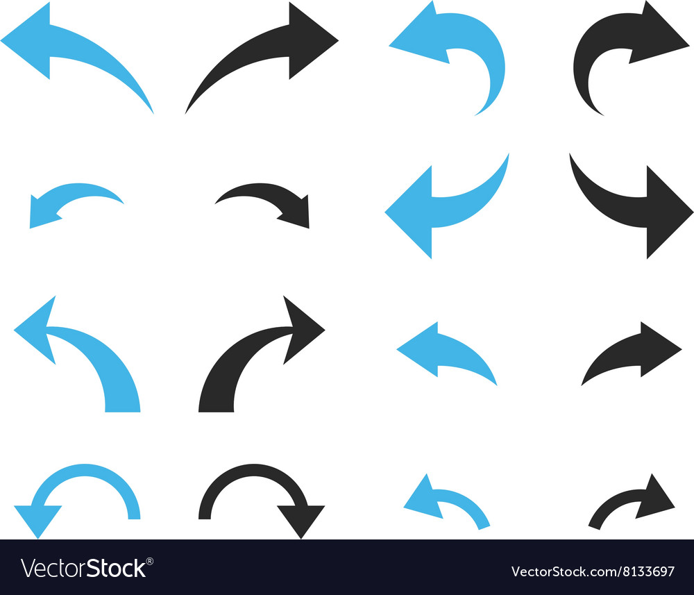 Undo and redo flat icon set Royalty Free Vector Image
