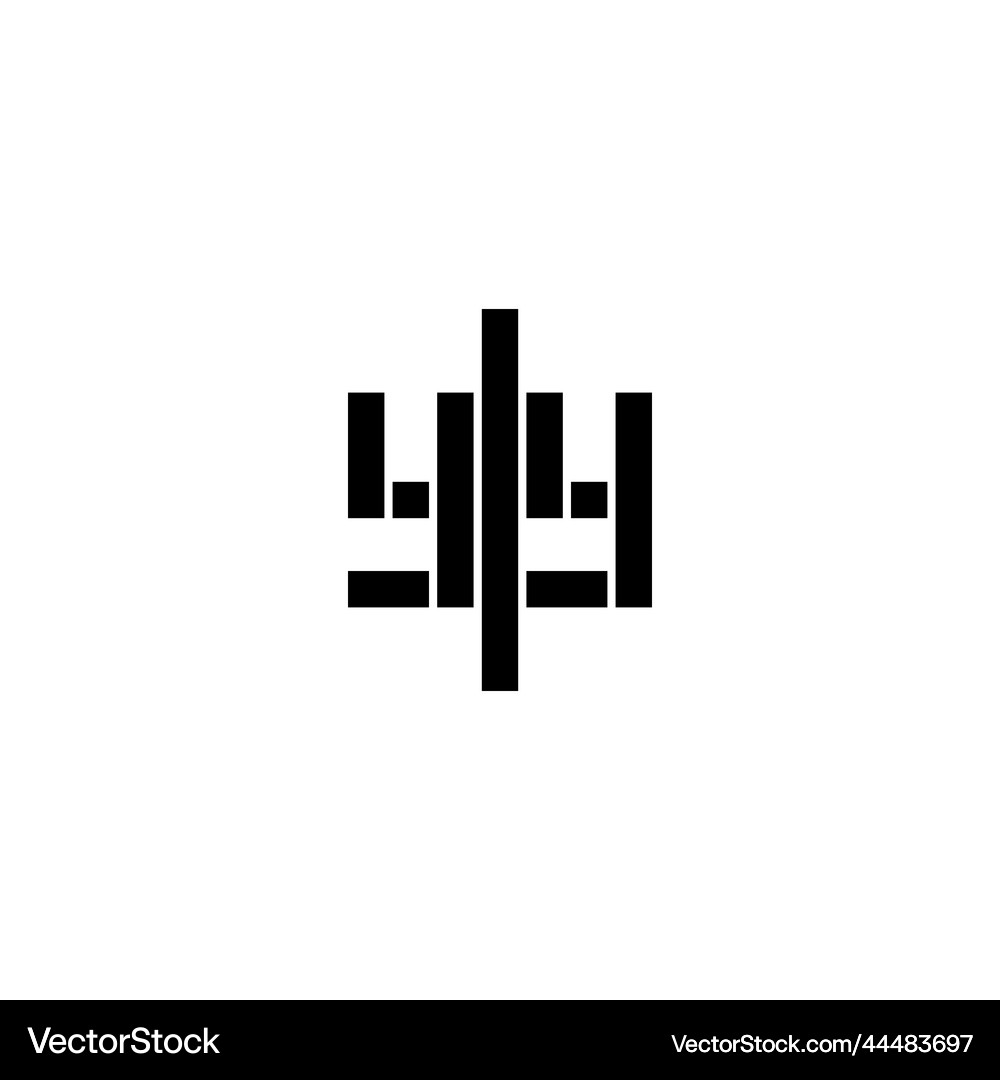Yy geometric bold concept logo initial Royalty Free Vector