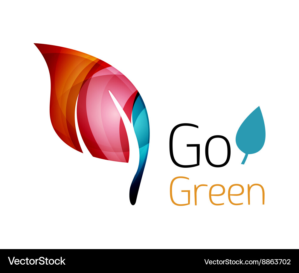 Abstract leaf icon Royalty Free Vector Image - VectorStock