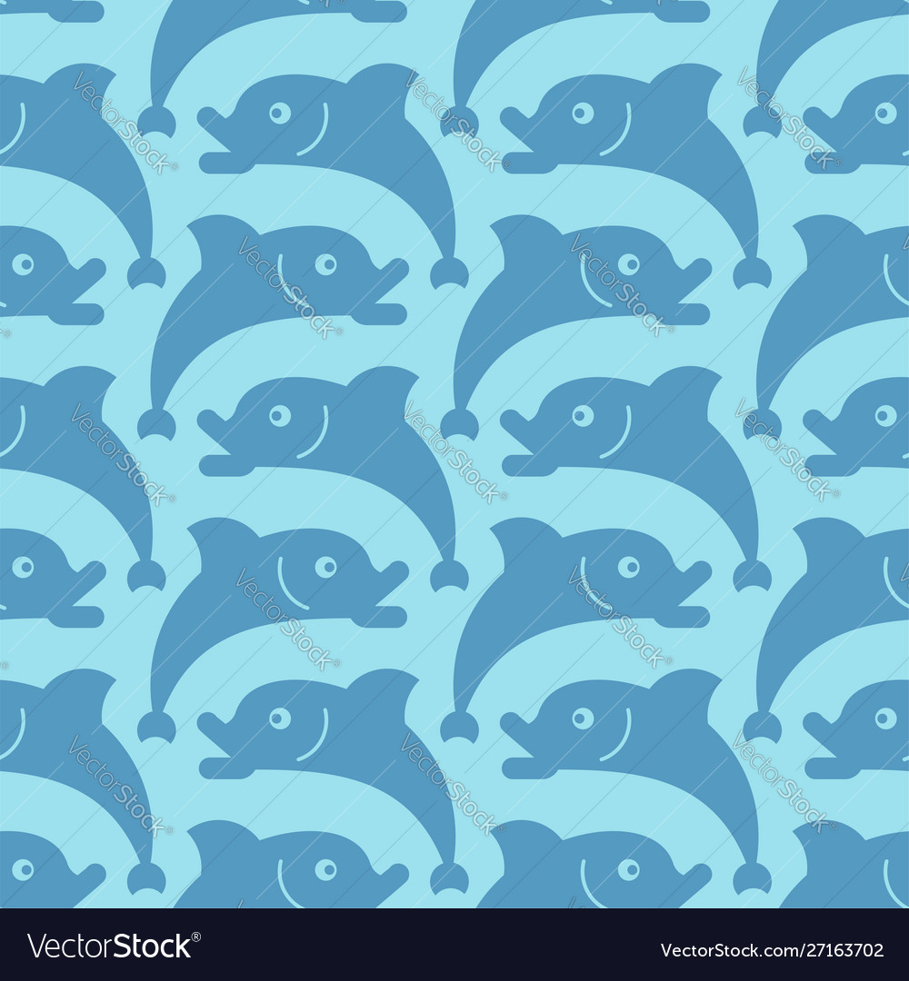 Fish pattern seamless underwater animal Royalty Free Vector