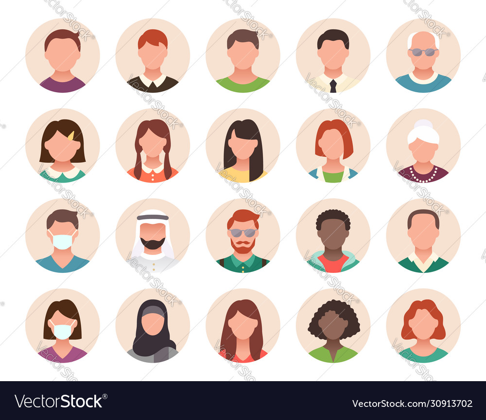 Premium Vector  Female avatar flat icon design vector illustration