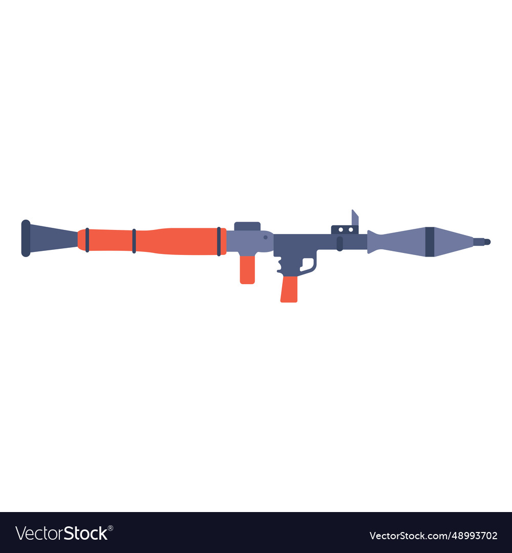 Rocket launcher flat Royalty Free Vector Image