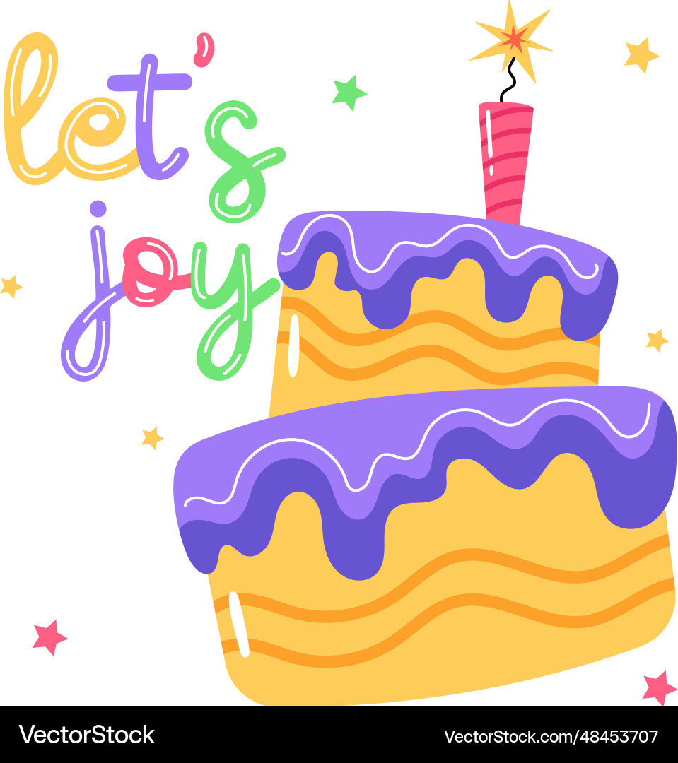 Celebration Cake Royalty Free Vector Image Vectorstock