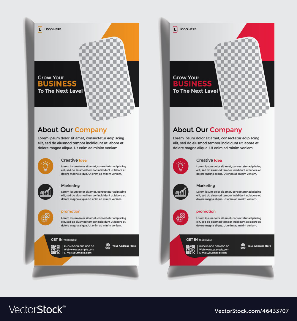 Creative business roll up banner set design