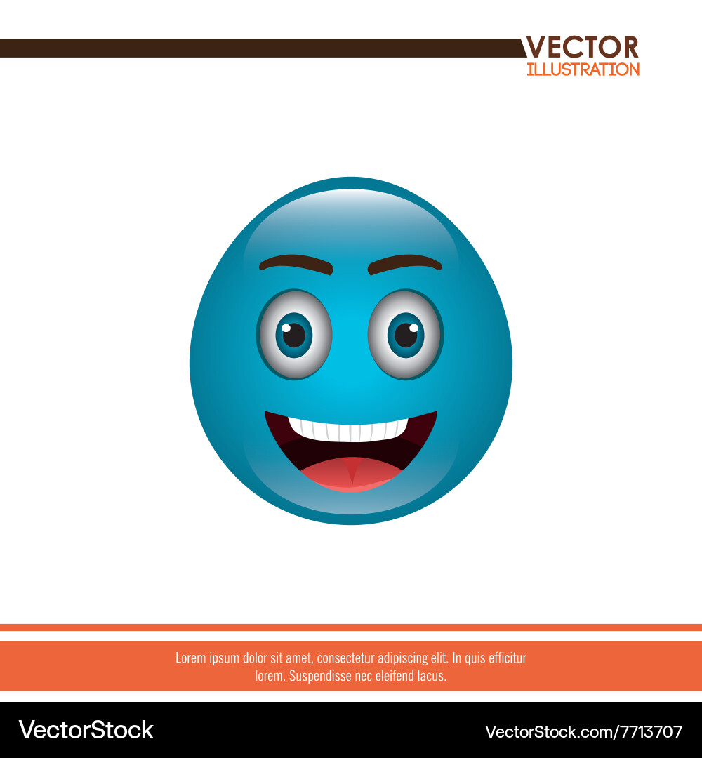 Funny emoticon design Royalty Free Vector Image