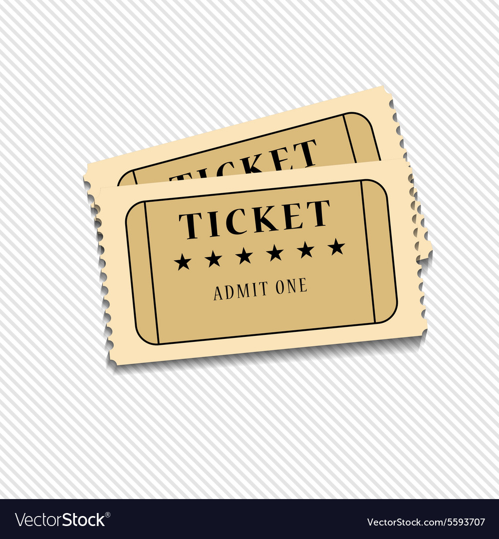 Retro cinema tickets on white background Vector Image