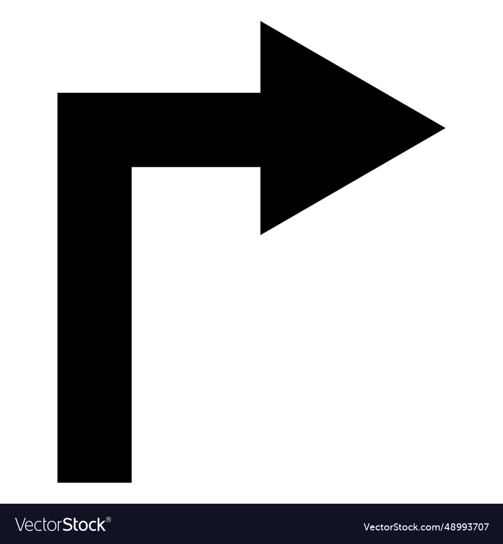 Right ahead arrow Royalty Free Vector Image - VectorStock