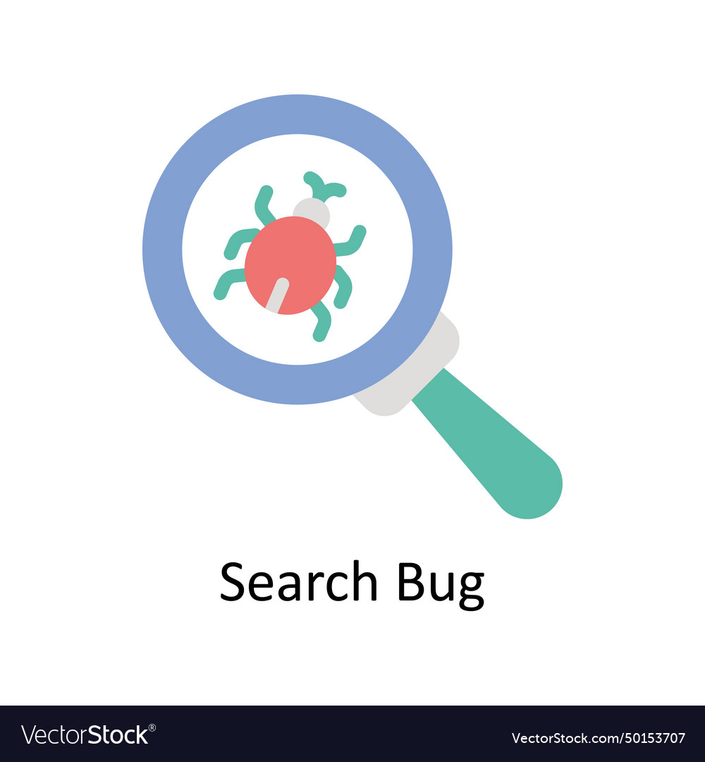 Suche Bug Flat Icon Stil ep