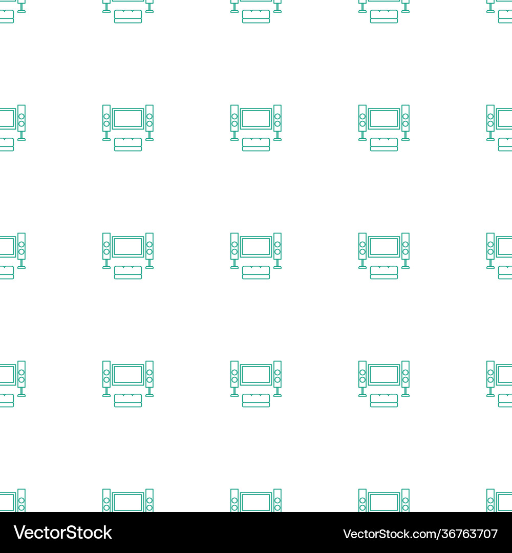 Tv system icon pattern seamless white background Vector Image