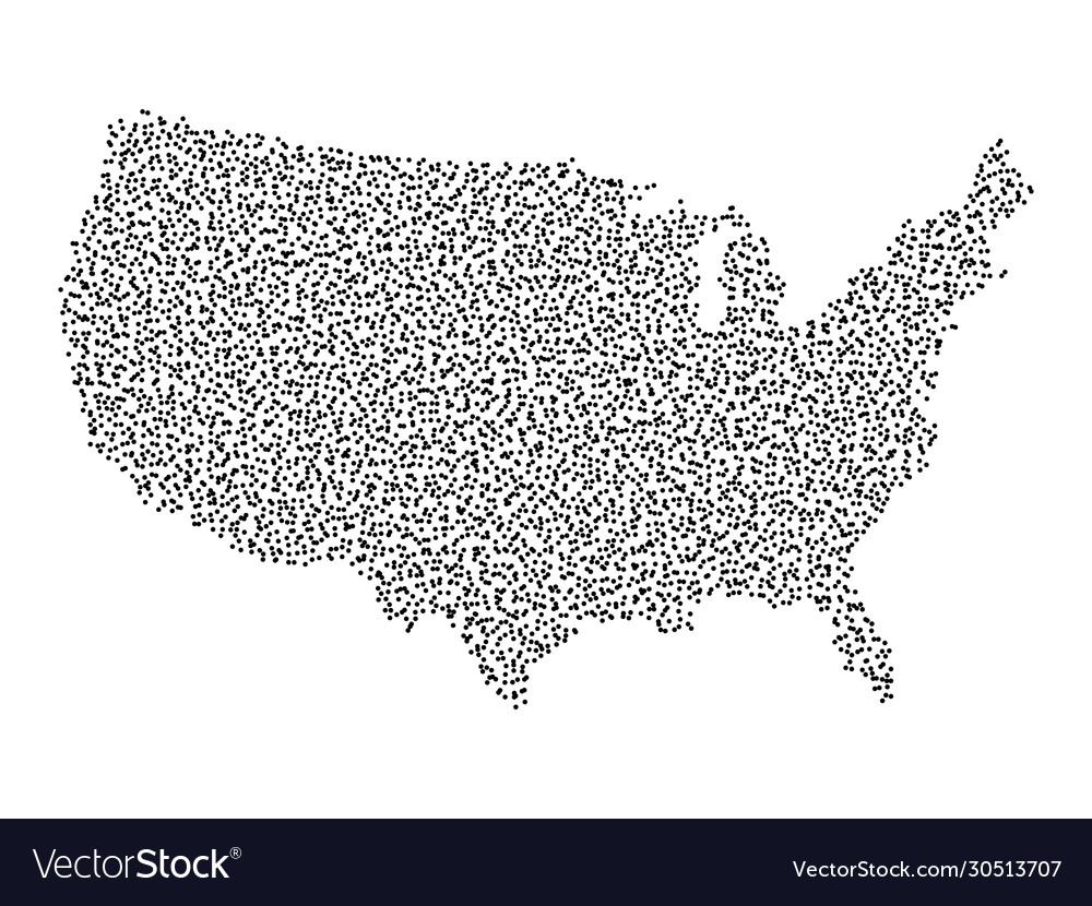 Vereinigte Staaten america dotted halftone map