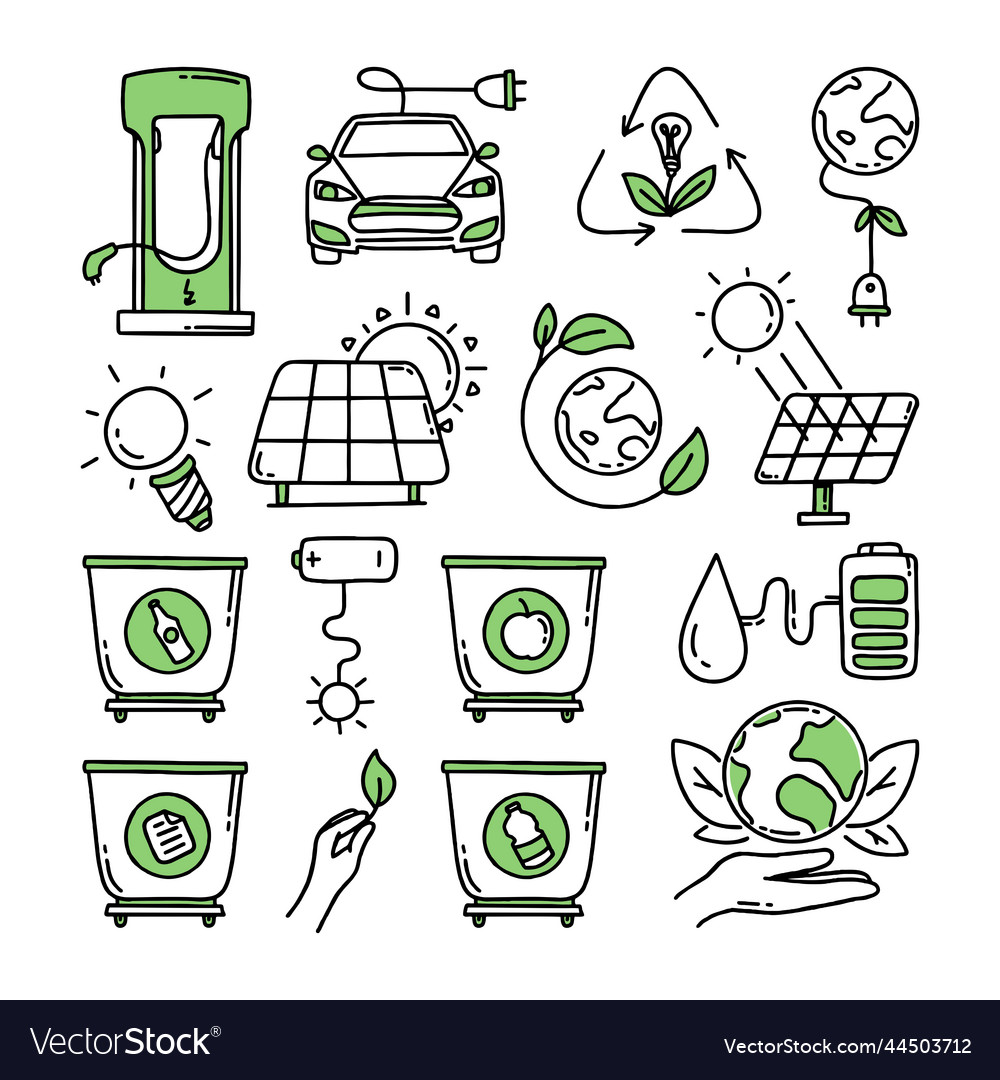 A set of elements co2 concept climate change Vector Image