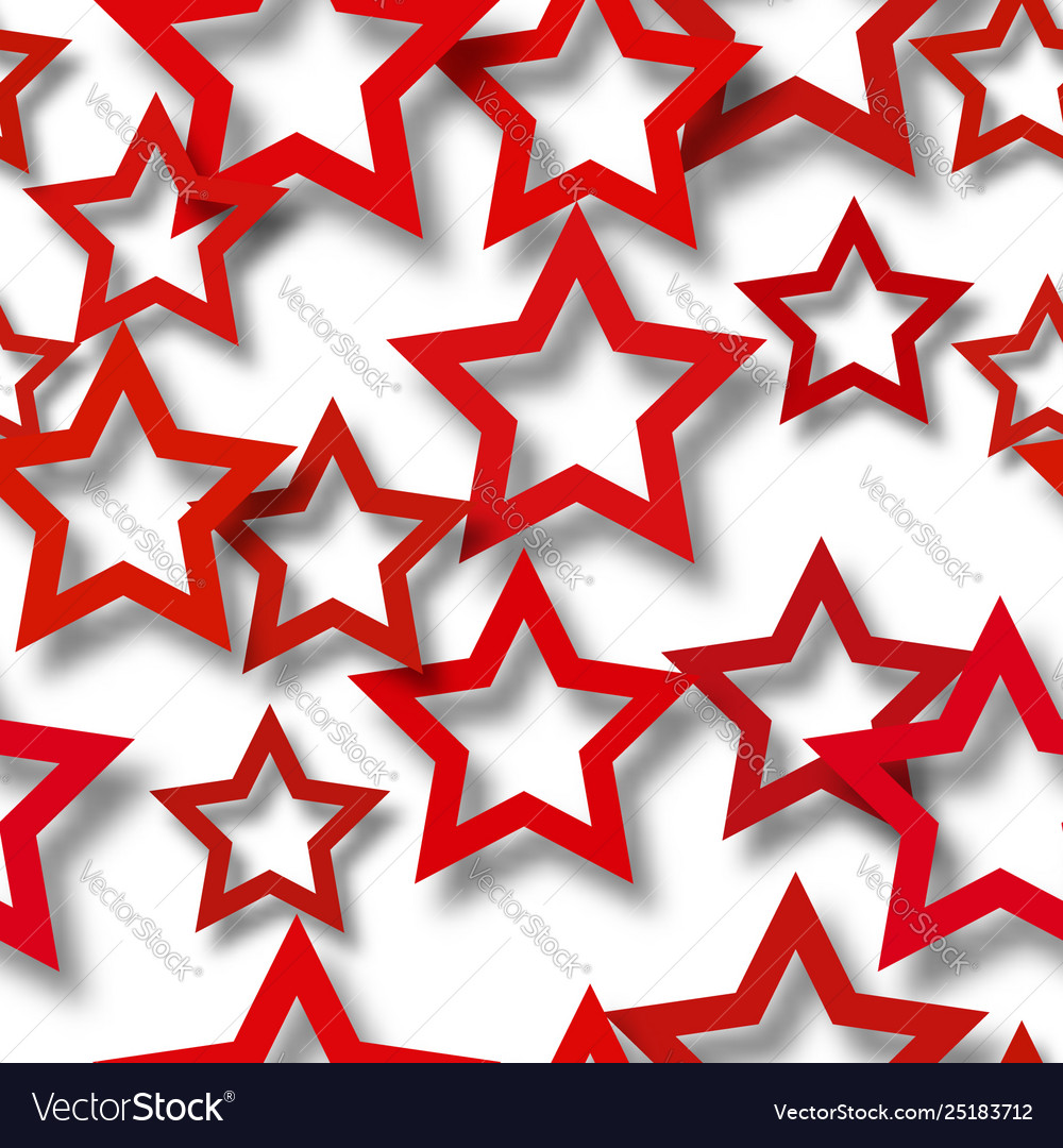 Abstract seamless pattern stars with shadows