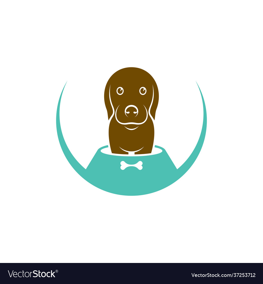 Dog food logo design creative Royalty Free Vector Image