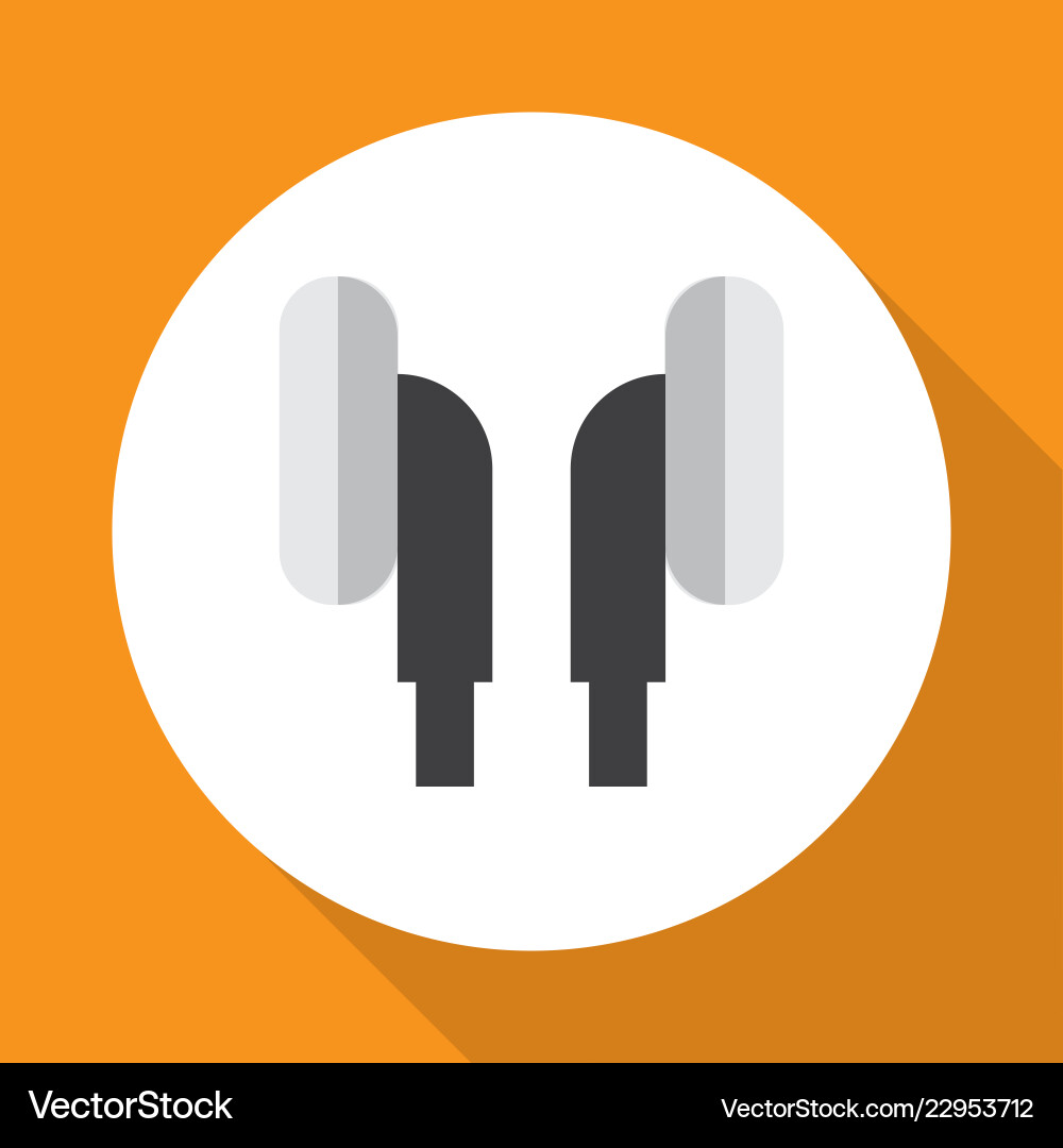 Ear muffs icon flat symbol premium quality Vector Image