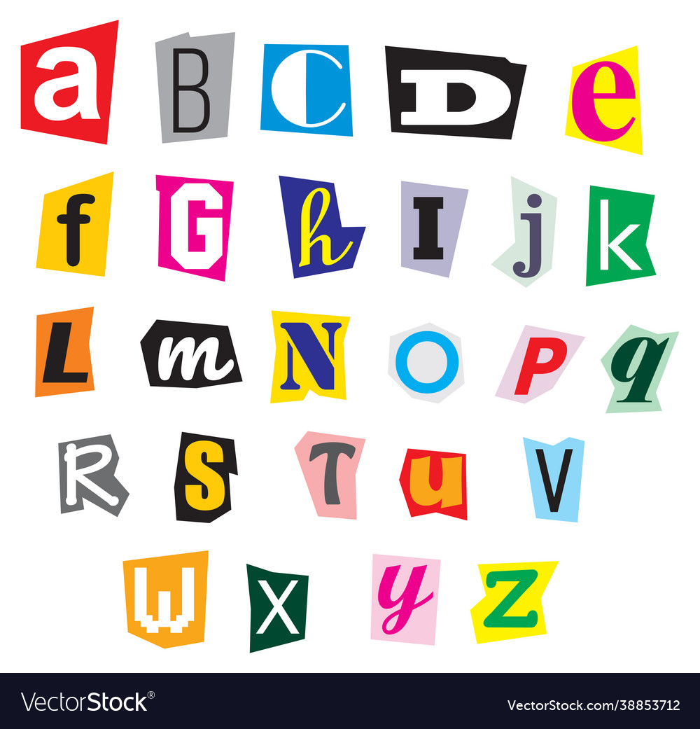 ripped-letters-royalty-free-vector-image-vectorstock